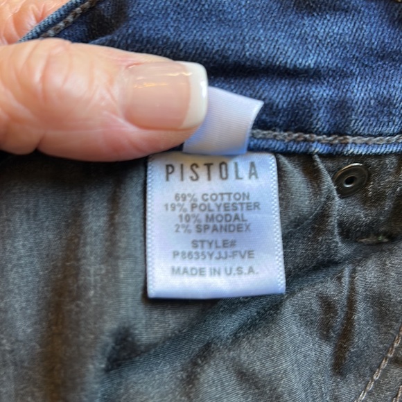 Pistola Aline High Rise Dark Wash Cropped Skinny Jeans sz25 - Picture 14 of 15